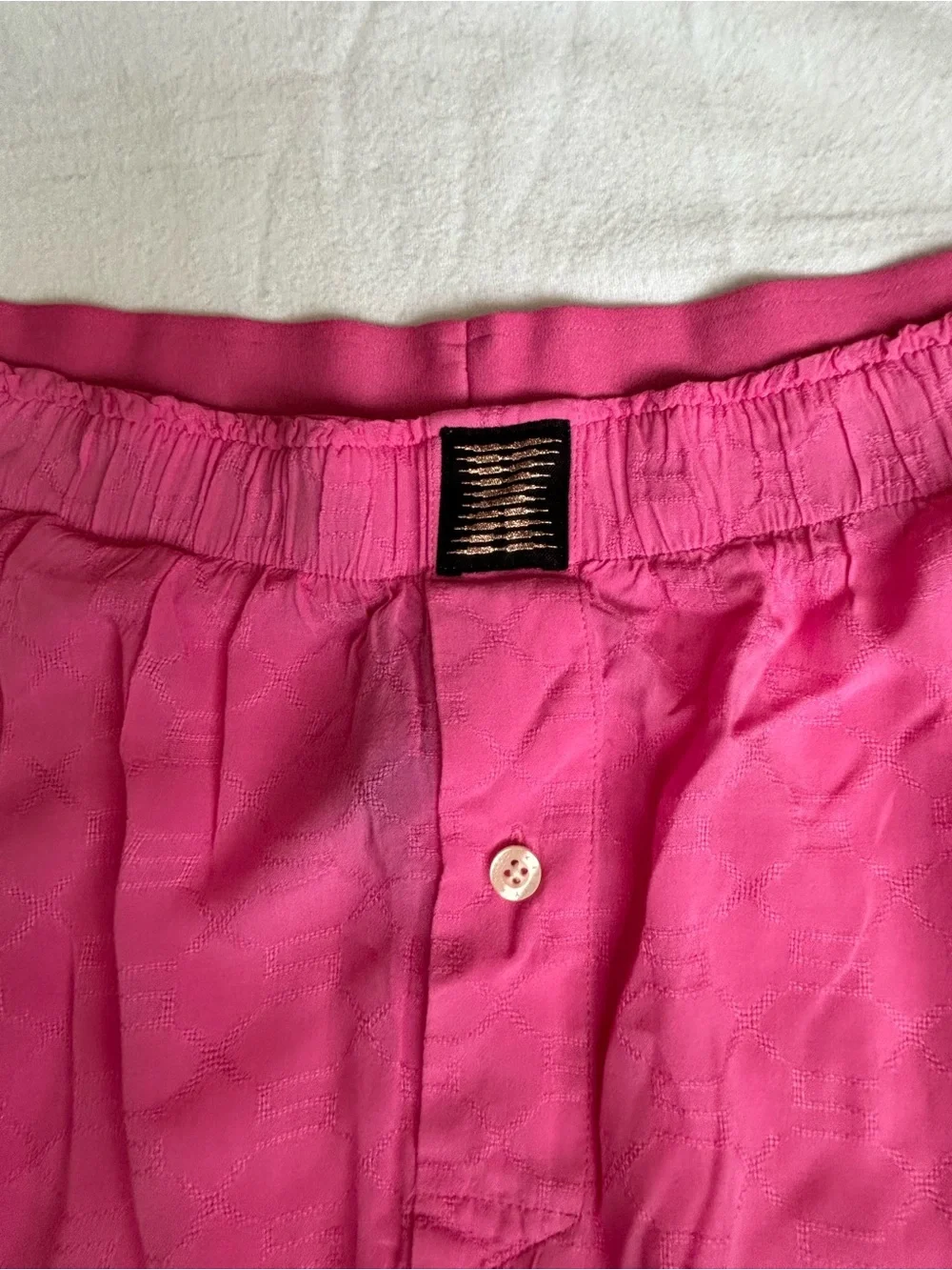 Savage X Fenty Hot Pink Elastic-Waist Lounge Shorts